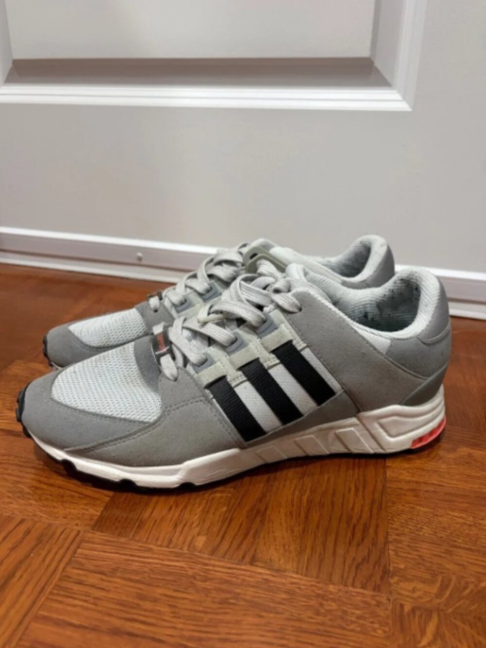 adidas Light Gray Sneakers with Black Stripes